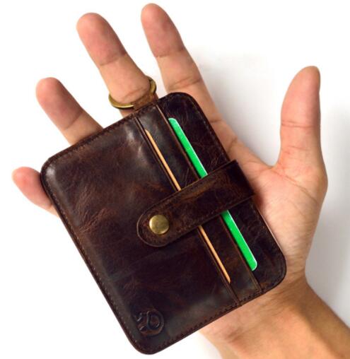 SEVJINK Genuine Leather Men Wallet England Style Long Clutch Wallets Solid Brown Photo Card Holder Purse Vintage Hasp Wallets