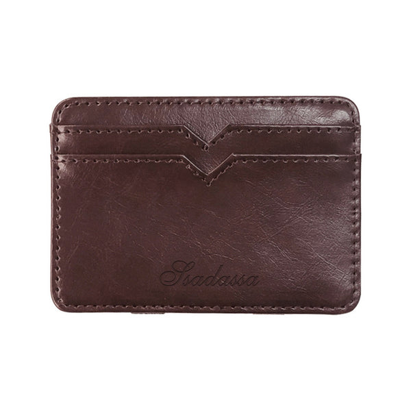 2019 New Fashion Man Small Leather Magic Wallet With Coin Pocket Men's Mini Purse Money Bag Credit Card Holder Clip For Cash