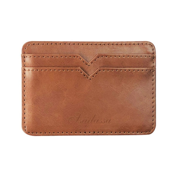 2019 New Fashion Man Small Leather Magic Wallet With Coin Pocket Men's Mini Purse Money Bag Credit Card Holder Clip For Cash