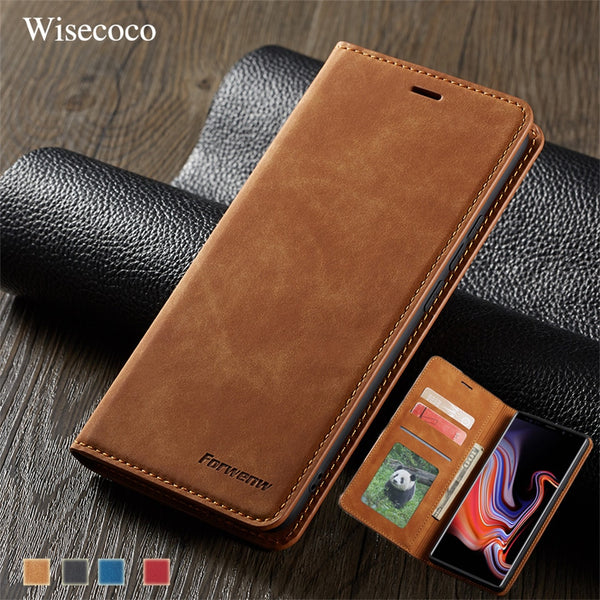 Leather Flip Case for Samsung Note 9 10 S10 S9 S8 s7 J4 J6 Plus A6 A7 A8 2018 A30 A40 A50 A60 A70 A80 A90 Magnetic Wallet Cover