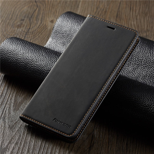 Leather Flip Case for Samsung Note 9 10 S10 S9 S8 s7 J4 J6 Plus A6 A7 A8 2018 A30 A40 A50 A60 A70 A80 A90 Magnetic Wallet Cover