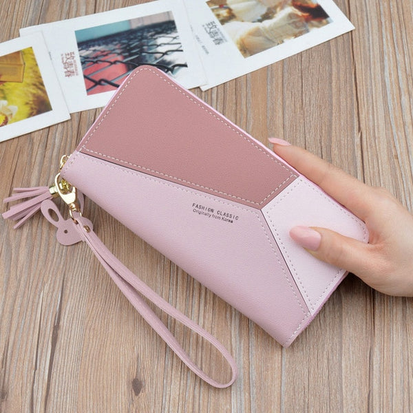 Wallet women mobile phone bag Brand Designer Female card PU Leather Long Womens Wallets and purses Ladies slim card holder purse