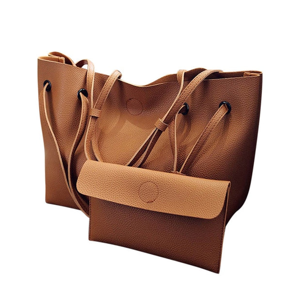 Fashion Women Lady Composite Shoulder Bag Handbag Large Capacity PU Leather Durable For Travel Bolsas Purse Shoulder Bag  MSJ99