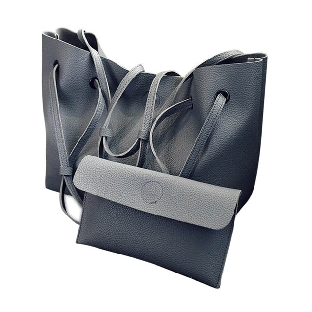 Fashion Women Lady Composite Shoulder Bag Handbag Large Capacity PU Leather Durable For Travel Bolsas Purse Shoulder Bag  MSJ99