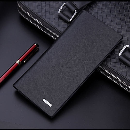 men's wallets microfiber leather long purse carteira masculina hombre billeteras thin porte 2019 male wallet of leather genuine