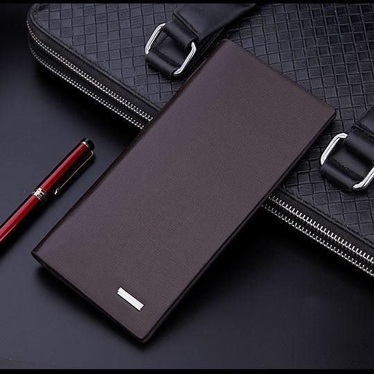 men's wallets microfiber leather long purse carteira masculina hombre billeteras thin porte 2019 male wallet of leather genuine