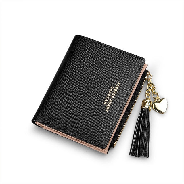2019 Tassel Women Wallet Small Cute Wallet Women Short Leather Women Wallets Zipper Purses Portefeuille Female Purse Clutch