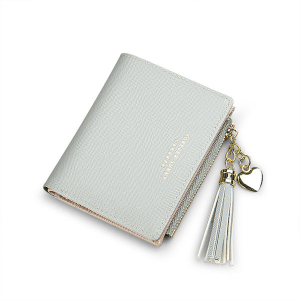 2019 Tassel Women Wallet Small Cute Wallet Women Short Leather Women Wallets Zipper Purses Portefeuille Female Purse Clutch