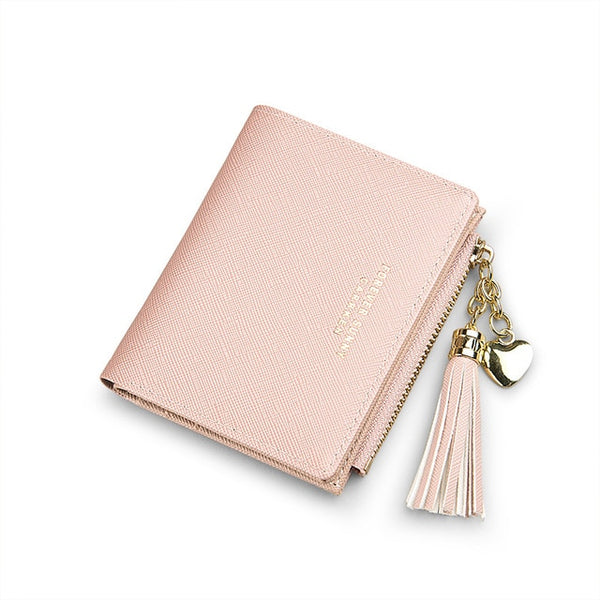 2019 Tassel Women Wallet Small Cute Wallet Women Short Leather Women Wallets Zipper Purses Portefeuille Female Purse Clutch