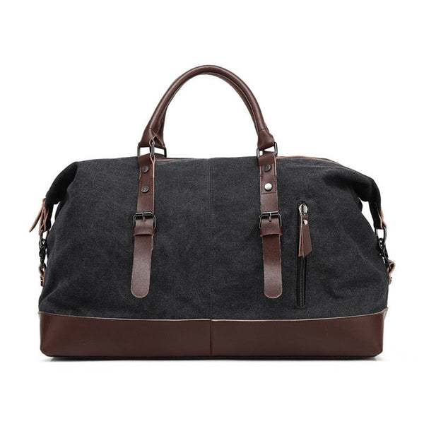 Canvas Leather Men Travel Bag Carry on Luggage Duffel Bags Large Travel Tote Patchwork Weekend Crossbody Bag Overnight XA38WC