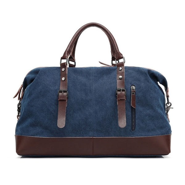 Canvas Leather Men Travel Bag Carry on Luggage Duffel Bags Large Travel Tote Patchwork Weekend Crossbody Bag Overnight XA38WC