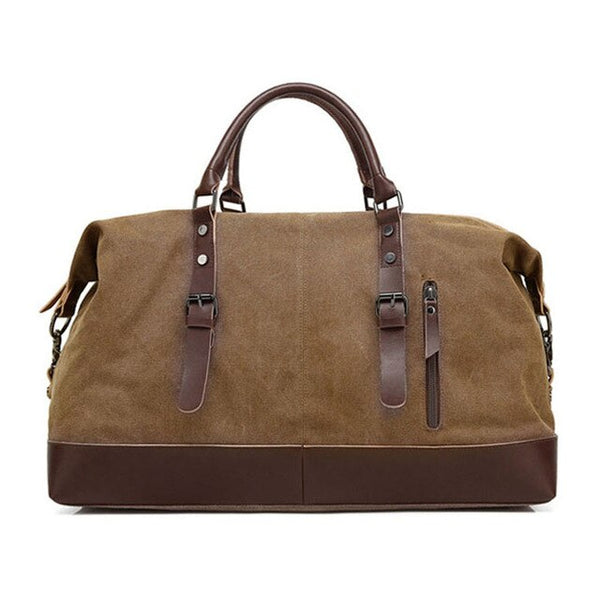 Canvas Leather Men Travel Bag Carry on Luggage Duffel Bags Large Travel Tote Patchwork Weekend Crossbody Bag Overnight XA38WC