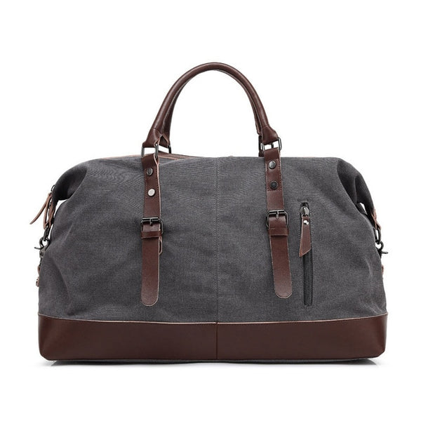 Canvas Leather Men Travel Bag Carry on Luggage Duffel Bags Large Travel Tote Patchwork Weekend Crossbody Bag Overnight XA38WC