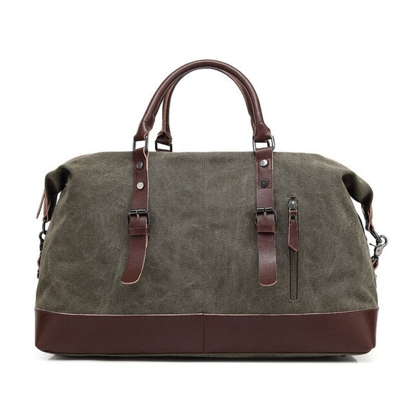 Canvas Leather Men Travel Bag Carry on Luggage Duffel Bags Large Travel Tote Patchwork Weekend Crossbody Bag Overnight XA38WC