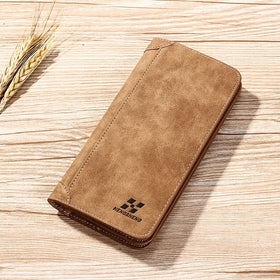 Men Vintage Wallets Luxury Brand Long Men Purses  Male Clutch PU Leather Wallet Man Business Style Cards holders Male Coin purs