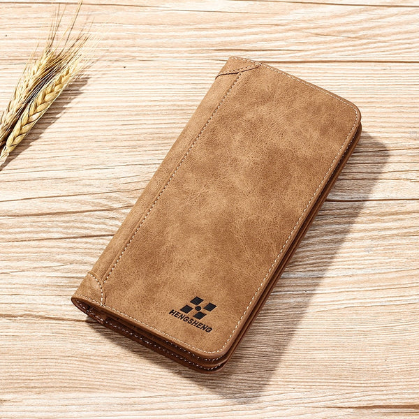 Men Vintage Wallets Luxury Brand Long Men Purses  Male Clutch PU Leather Wallet Man Business Style Cards holders Male Coin purs