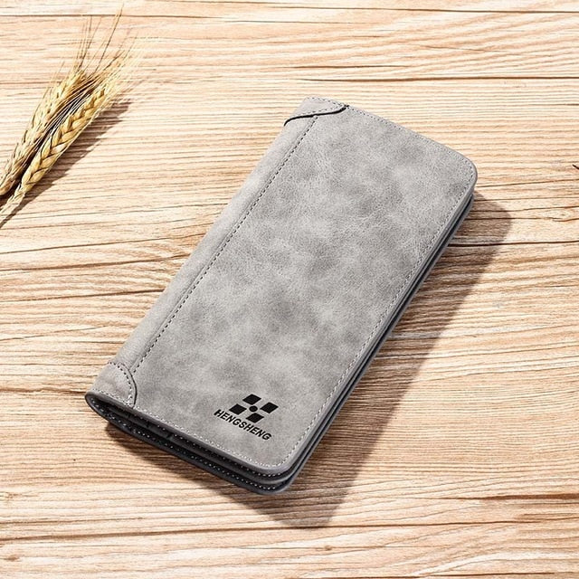 Men Vintage Wallets Luxury Brand Long Men Purses  Male Clutch PU Leather Wallet Man Business Style Cards holders Male Coin purs
