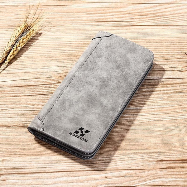 Men Vintage Wallets Luxury Brand Long Men Purses  Male Clutch PU Leather Wallet Man Business Style Cards holders Male Coin purs
