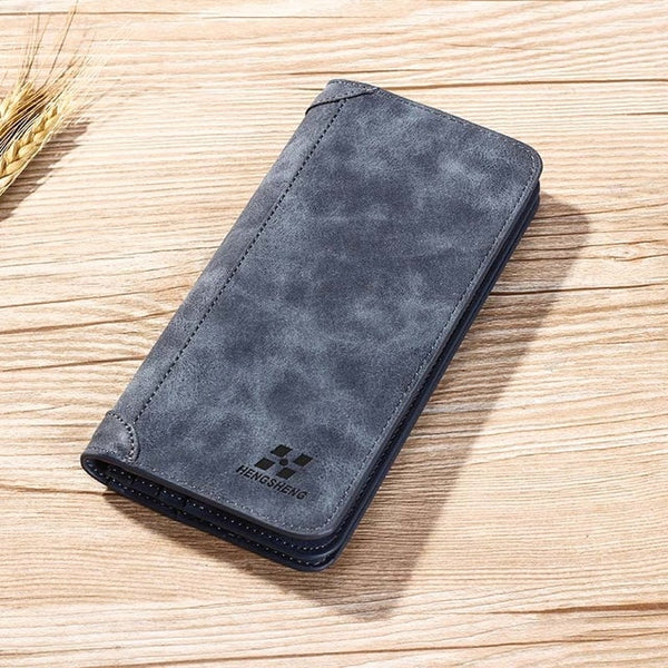 Men Vintage Wallets Luxury Brand Long Men Purses  Male Clutch PU Leather Wallet Man Business Style Cards holders Male Coin purs