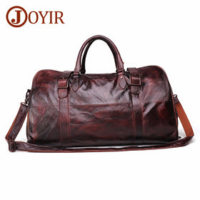 JOYIR Men's Handbag Travel Bag Genuine Leather Men Duffel Bag Luggage Travel Bag Large Capacity Leather Duffle Bag Weekend Tote