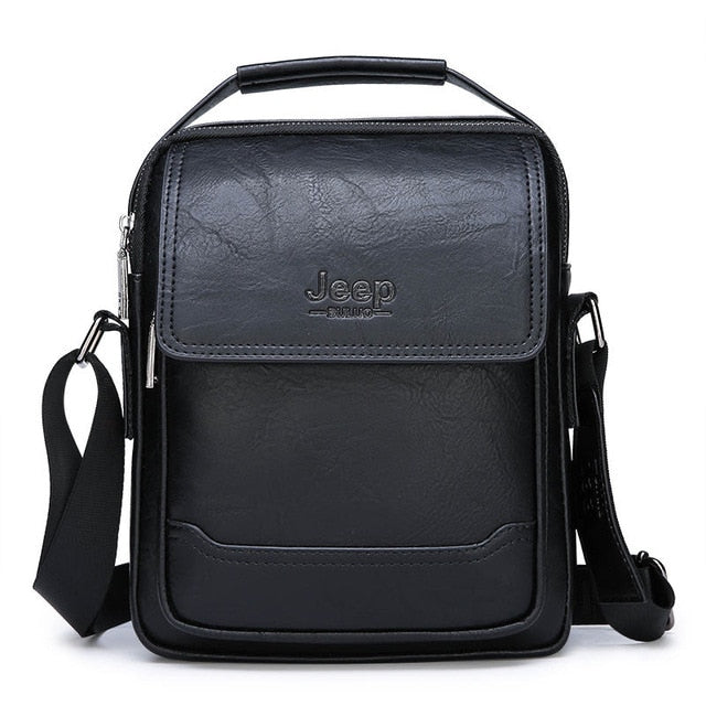 JEEP BULUO Brand Men Bags 100% High Quality Leather Shouder Messenger Bag For Man Fashion Causal Crossbody Tote Bags New Style
