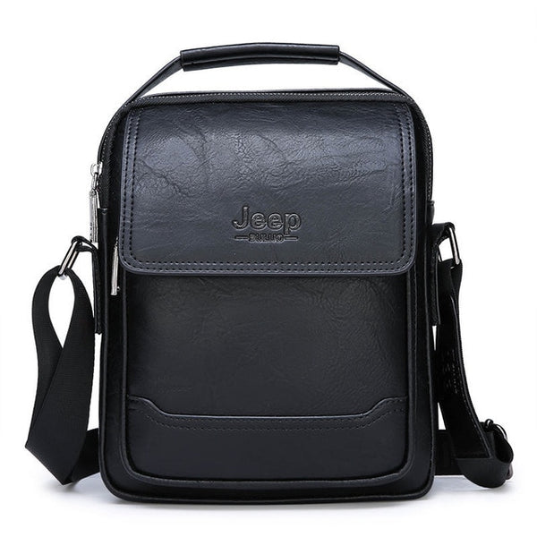 JEEP BULUO Brand Men Bags 100% High Quality Leather Shouder Messenger Bag For Man Fashion Causal Crossbody Tote Bags New Style