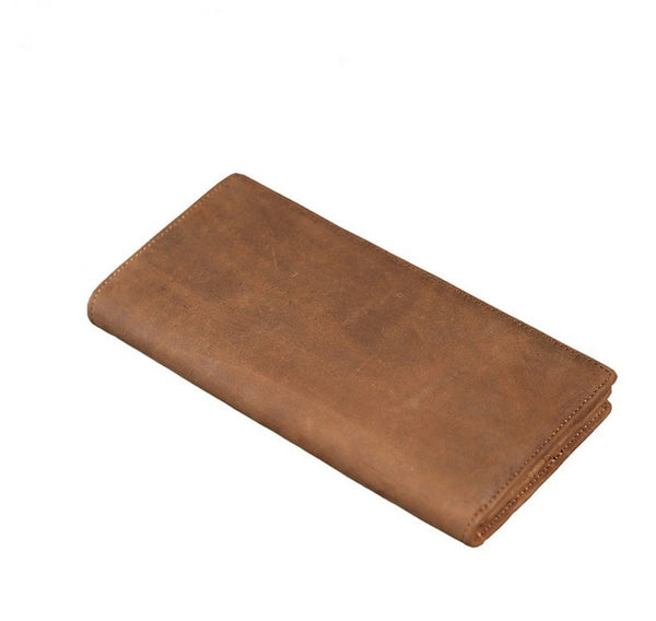 COWATHER high quality cow genuine leather wallet men 2019 Crazy horse leather long style vintage men wallets M9024 free shipping