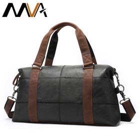 MVA Genuine Leather Men's Travel Bag Vintage Duffle Bags Large Capacity Bag Male Messenger Bag Men Handbags Weekend Duffle 9527