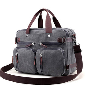 Men Canvas Bag Large Briefcase Travel Suitcase Messenger Shoulder Tote Handbag Big Casual Business Male Laptop Bag XA162ZC