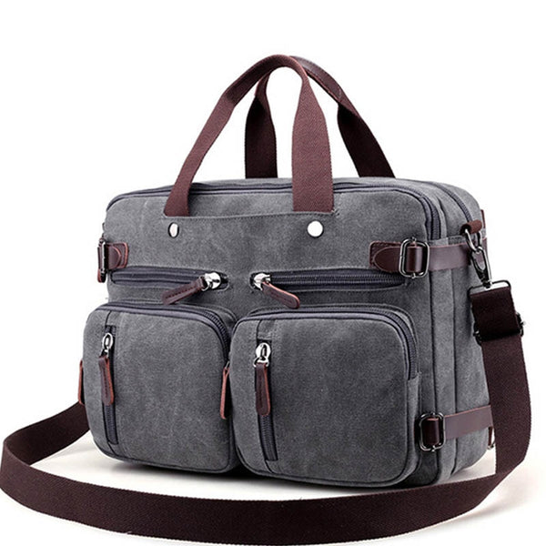 Men Canvas Bag Large Briefcase Travel Suitcase Messenger Shoulder Tote Handbag Big Casual Business Male Laptop Bag XA162ZC