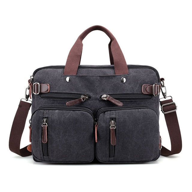 Men Canvas Bag Large Briefcase Travel Suitcase Messenger Shoulder Tote Handbag Big Casual Business Male Laptop Bag XA162ZC