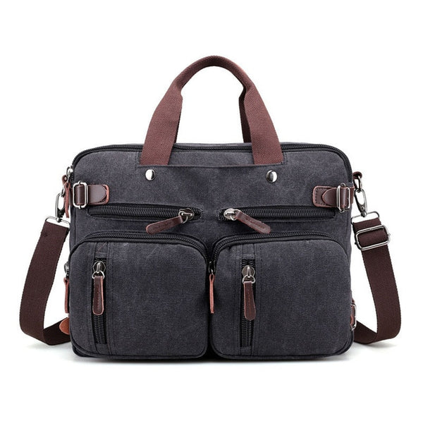Men Canvas Bag Large Briefcase Travel Suitcase Messenger Shoulder Tote Handbag Big Casual Business Male Laptop Bag XA162ZC