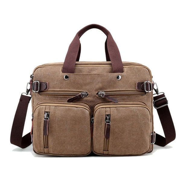 Men Canvas Bag Large Briefcase Travel Suitcase Messenger Shoulder Tote Handbag Big Casual Business Male Laptop Bag XA162ZC