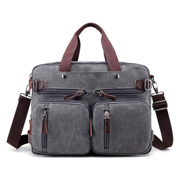 Men Canvas Bag Large Briefcase Travel Suitcase Messenger Shoulder Tote Handbag Big Casual Business Male Laptop Bag XA162ZC