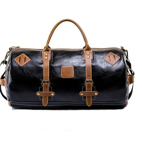 2019 Korean Style Men Travel Duffle Bags Waterproof Leather Handbags Shoulder Bag For Women Large Capacity Weekend Bag LI-2391