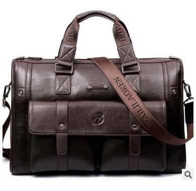 New Luxury Cow Genuine Leather Business Men's Briefcase Male Shoulder Bag Real Leather Men Messenger Bag Travel Computer Bag