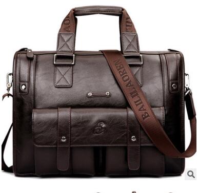 New Luxury Cow Genuine Leather Business Men's Briefcase Male Shoulder Bag Real Leather Men Messenger Bag Travel Computer Bag