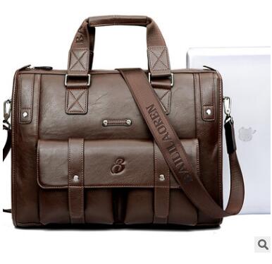 New Luxury Cow Genuine Leather Business Men's Briefcase Male Shoulder Bag Real Leather Men Messenger Bag Travel Computer Bag