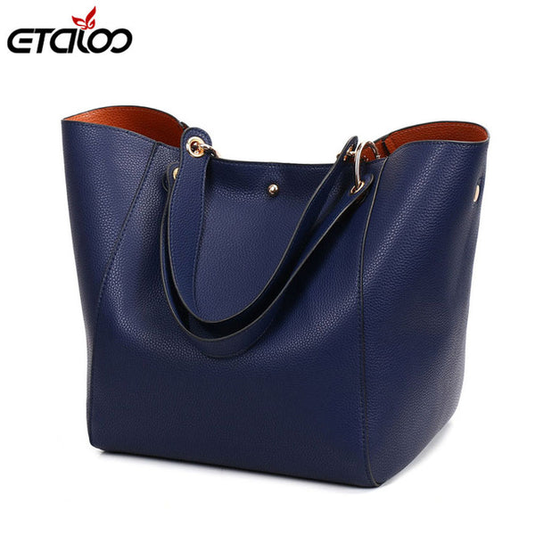 Leather Handbags Big Women Bag 2PCS/Set High Quality Casual Female Bags Trunk Tote Shoulder Bag Ladies Large Bolsos