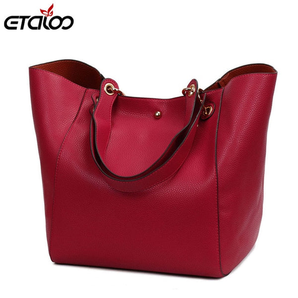 Leather Handbags Big Women Bag 2PCS/Set High Quality Casual Female Bags Trunk Tote Shoulder Bag Ladies Large Bolsos