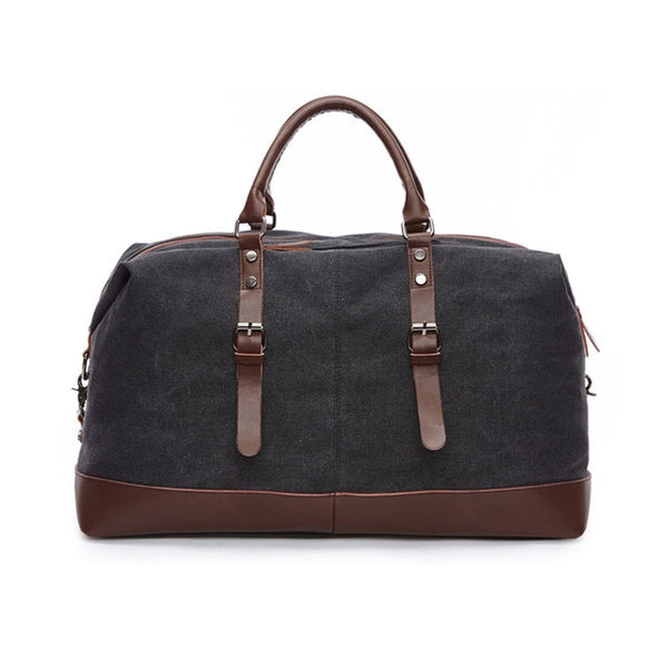 Scione Canvas Leather Men Travel Bags Carry on Luggage Bag Men Duffel Bags Travel Tote Large Weekend Bag Overnight Male Handbag