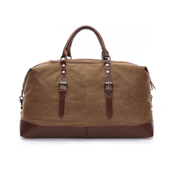 Scione Canvas Leather Men Travel Bags Carry on Luggage Bag Men Duffel Bags Travel Tote Large Weekend Bag Overnight Male Handbag