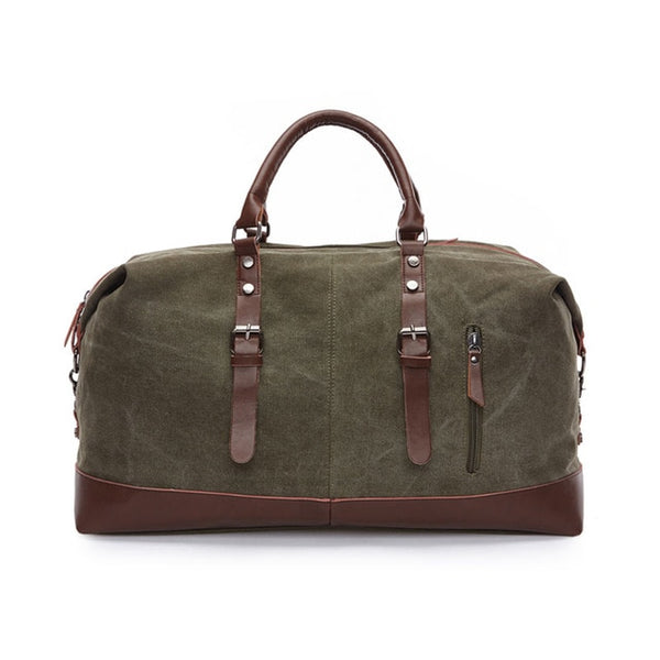 Scione Canvas Leather Men Travel Bags Carry on Luggage Bag Men Duffel Bags Travel Tote Large Weekend Bag Overnight Male Handbag