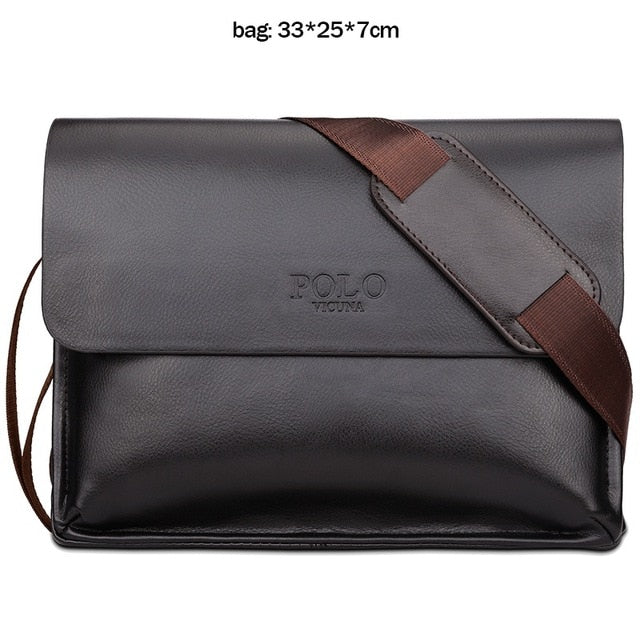 VICUNA POLO Famous Brand Leather Men Bag Casual Business Leather Bag Set Man Messenger Bag Vintage Crossbody Bag bolsas male