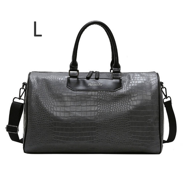 Women Fitness Gym Bag Alligator PU Leather Male Training Handbags Lady Travel Weekend Luggage Large Capacity Sac De Sport XA75D