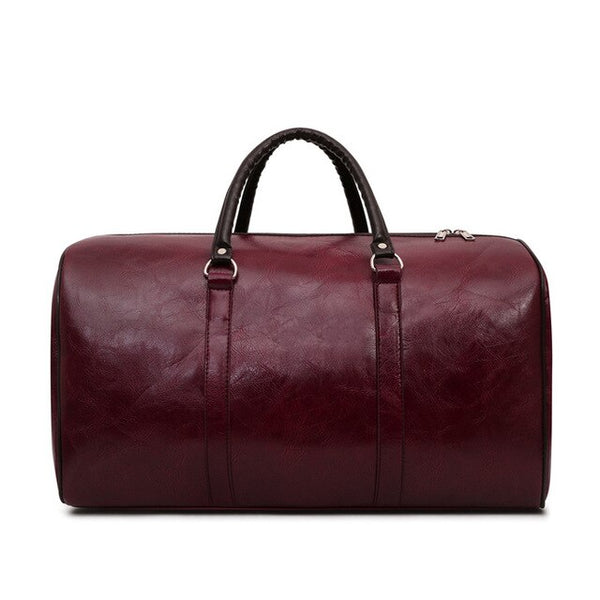 PU Leather Fitness Gym Bags Training Travel Bag Men Women Handbag Duffel Over the Shoulder Weekend Tote Tas Sa De Sport XA73D