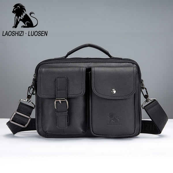 men Genuine Leather Shoulder Messenger Bag men's Handbag Vintage Crossbody Bag Tote Business Man Messenger Bag