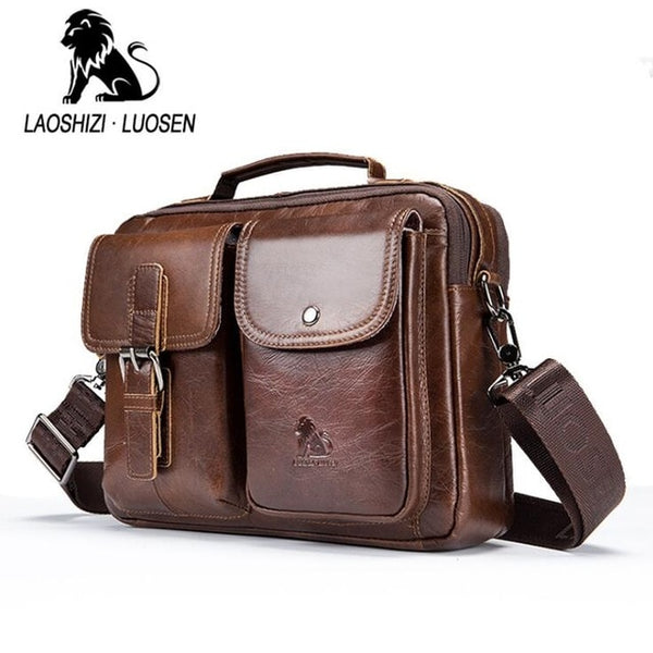 men Genuine Leather Shoulder Messenger Bag men's Handbag Vintage Crossbody Bag Tote Business Man Messenger Bag